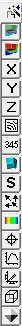 The tabs labelled with icon symbols provides very compact display of the tabs